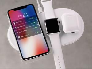 AirPower is a wireless charging system that lets you power up your iPhone, Apple Watch 3 and AirPods, all at the same time. (TR)