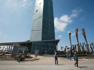 Foreign laborers at the construction site of a new tower overlooking the sea at the commercial center of Tripoli
By: Jamie Dettmer