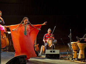 Ghalia Benali performing in Al Geneina theatre (Photo: Bassam Zoghby)