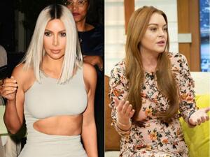 ليندسي لوهان وكيم كاردشيان (celebsnow.co.uk)