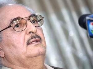 Pro-Haftar forces denied any involvement in Monday’s deadly airstrikes (AFP/File)