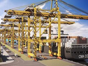 A rendering of Hamad Port. (Twitter)