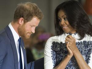 الأمير هاري وسيدة أميركا الاولى من إحدى المناسبات العامة