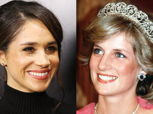 الأميرة الراحلة ديانا (يمين)، ميغان ماركل (يسار)