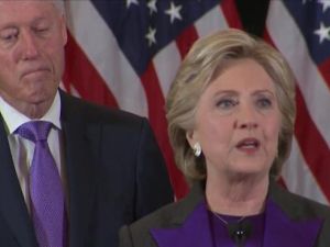 أعربت كلينتون عن أسفها "لأننا لم نفز في الانتخابات"