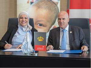 The agreement was signed today by Stefan Pichler RJ’s President/CEO and Nisreen Qatamish Director General of KHCF at the King Hussein Cancer Center (KHCC).