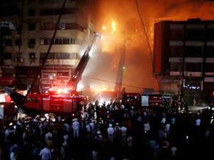 تم فرض كردون أمني من قبل قوات أمن القاهرة بمحيط مكان الحادث 