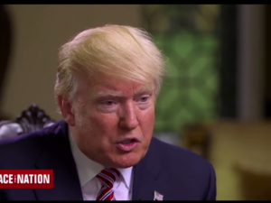 Trump on Face The Nation on Sunday. (credit: CBS News)