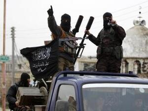 Nusra Front militants flying their flag in the Idlib province. (AFP/File)
