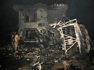 خمس حافلات للزوار الإيرانيي احترقت من شدة الانفجار