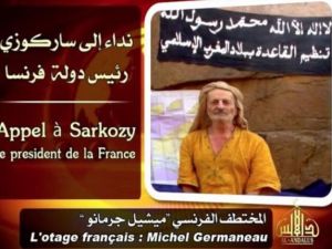 رسالة سابقة من القاعدة الى فرنسا حول الفرنسي المختطف ميشال غيرمانوه نشرها موقع انتل سنتر لمراقبة المواقع الاسلامية
