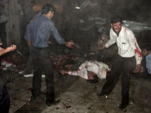 اثار احدى التفجيرات/ارشيف