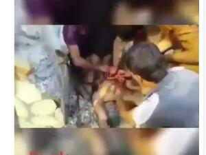 تمزيق جسد سني عراقي واكل لحمه