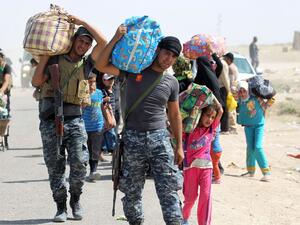 الدواعش يقتلون  المدنيين الهاربين من الفلوجة