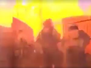 لحظة التفجير الانتحاري على قوات الأمن العراقية - يوتيوب