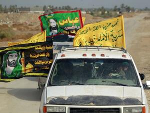 ارشيف/ موكب لمليشيا شيعية مسلحة في العراق