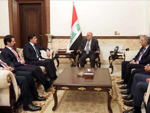 العبادي يستقبل نجيرفان البارزاني
