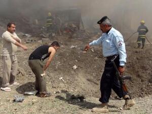 حفرة احدثها تفجير سيارة مفخخة في كركوك/أ.ف.ب