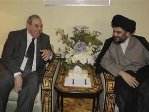 Sadr with Allawi