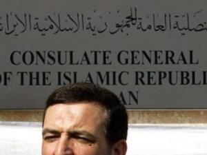 السفير الايراني حسن كاظمي قمي لدى افتتاح القنصلية في اربيل 