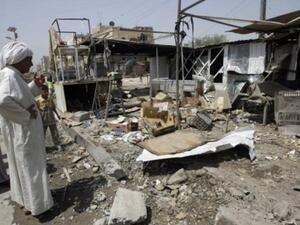 دمار اثر انفجار في مطعم في حي مدينة الصدر 
