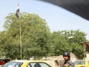 حاجز للشرطة العراقية في وسط بغداد