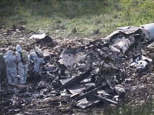 مقاتلة "F-16" الإسرائيلية التي تحطمت بعد تنفيذ غارات على مواقع عسكرية في سوريا