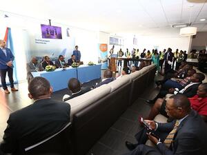 flydubai's Press Conference is held in Kinshasa.
