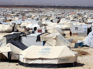 Jordan's Za'atari refugee camp, near the Syrian border. (AFP/File)