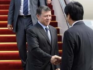 King Abdullah arrives in China. [xinhuanet.com]