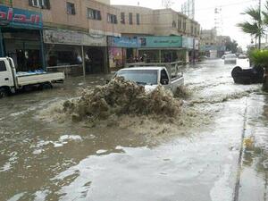 سيول جراء الهطولات الغزيرة للأمطار في الاردن