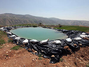 بركة تجميع مياه في الاردن/ارشيف