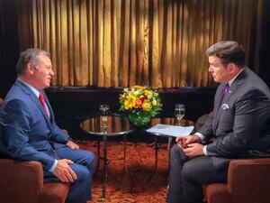 الملك الأردني، عبد الله الثاني، في مقابلة مع قناة فوكس نيوز الأمريكية