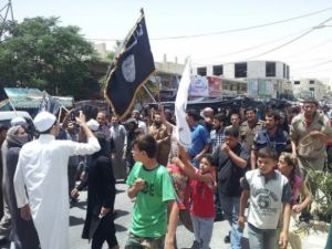 مسيرة تاييد لدولة الخلافة الاسلامية "داعش" / ارشيفية