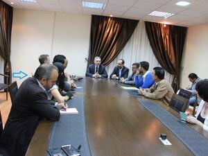 الصحافي الإسرائيلي جوناثان سباير، باجتماع مع علي حيدر وزير المصالحة في سوريا

