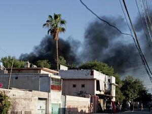 Black smoke was seen rising from the vicinity of the US embassy in Kabul. (Twitter)