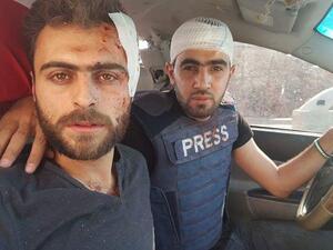 العبد الله والعيسى قبل يومين من استهدافهما بعبوة ناسفة في حلب - تويتر