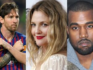 كانيه ويست، درو باريمور وليونيل ميسي