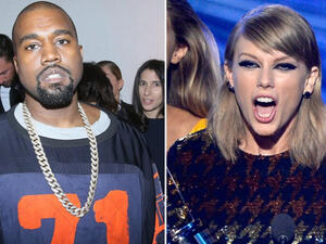 النجم كايني ويست والنجمة العالمية تايلور سويفت