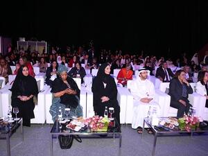 During the closing ceremony of the Women’s Economic Empowerment Global Summit "WEEGS 2017" in Sharjah. 