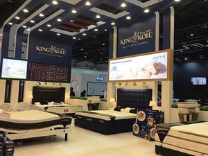 king koil new products at the hotel show.