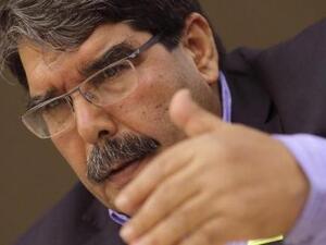 صالح مسلم زعيم حزب الاتحاد الديمقراطي الكردي السوري 
