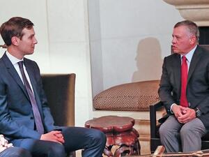 Kushner's discussion with His Majesty covered peace in the Middle East and the strategic partnership between Jordan and the US. (Photo: Royal Court)
