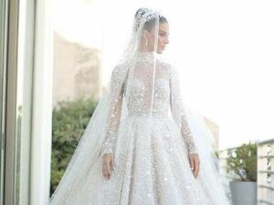 تأنقت لارا اسكندر بفستان زفاف خيالي من تصميم زهير مراد