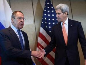 وزير الخارجية الروسي سيرغي لافروف ونظيره الاميركي جون كيري 