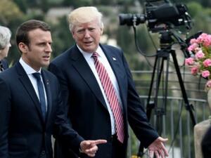 French President Emmanuel Macron and US President Donald Trump  (AFP/File Photo)	