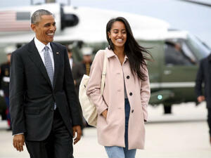 مايلا اوباما ووالدها