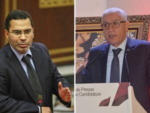الوزيران في الحكومة المغربية الطالب العلمي (يمين) ومصطفى الخلفي (يسار) 