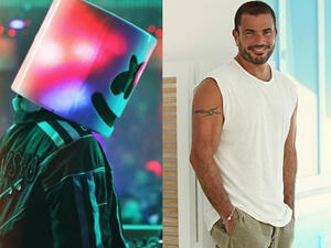 DJ Marshmello revealed via his Twitter account that a collaboration with Amr Diab is going to be crazy. (Source: marshmellomusic - amrdiab - Instagram)