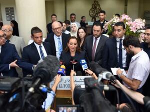 وزيرة الخارجية المكسيكية كلاوديا رويس ماسيو تتحدث في مؤتمر صحفي في القاهرة